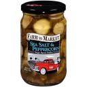 Farm to Market Sea Salt & Peppercorn Single Barrel Pickles, 24 fl oz