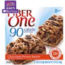 Fiber One 90 Calorie Chocolate Peanut Butter Chewy Bars, 0.82 oz, 5 count