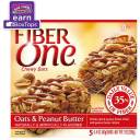 Fiber One Oats & Peanut Butter Chewy Bars, 1.4 oz, 5 count