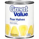 Great Value:  Pear Halves, 29 Oz