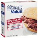 Great Value BBQ Pork Rib Sandwiches, 2ct