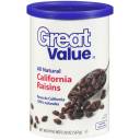 Great Value California Raisins, 20 oz