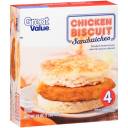 Great Value Chicken Biscuit Sandwiches, 4 count, 16 oz