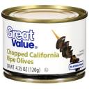 Great Value: Chopped California Ripe Olives, 4.25 Oz