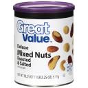 Great Value Deluxe Roasted & Salted Mixed Nuts, 18.25 oz