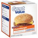 Great Value Flame-Broiled Cheeseburger Sandwiches, 2ct