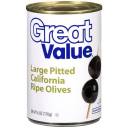 Great Value: Large Pitted California Ripe Olives, 6 Oz