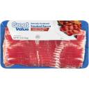 Great Value Naturally Hardwood Smoked Bacon, 12 oz