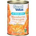 Great Value No Sugar Added Mandarin Oranges, 15 oz