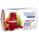 Great Value: Peaches & Pears In Cherry Gel, 16 oz