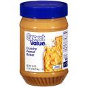 Great Value Peanut Butter Crunchy,  28 oz