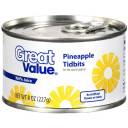 Great Value: Pineapple Tidbits, 8 Oz