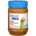 Great Value: Reduced Fat Creamy Peanut Butter Spread, 18 Oz