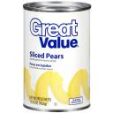 Great Value: Sliced Pears, 15.25 Oz