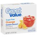 Great Value: Sugar Free Orange Gelatin Dessert, .3 Oz