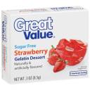 Great Value: Sugar Free Strawberry Gelatin Dessert, .3 Oz