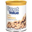 Great Value Whole Cashews, 18.25 oz