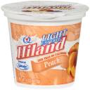 Hiland Light Fat Free Peach Yogurt, 6 oz