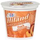 Hiland Lowfat Peach Yogurt, 6 oz