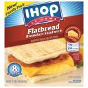 IHOP at Home Applewood Bacon, Egg and Cheese Flatbread Breakfast Sandwiches, 8 count, 25.2 oz