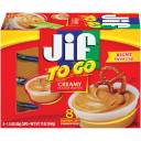 JIF Creamy To Go Peanut Butter, 8ct