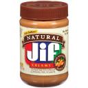JIF Natural Creamy Peanut Butter, 28 oz