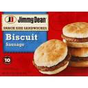 Jimmy Dean Sausage Biscuit Snack Size Sandwiches, 10 count, 17 oz
