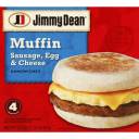 Jimmy Dean Sausage, Egg & Cheese Muffin Sandwiches, 4 count, 18.4 oz