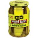 Mt. Olive Bread And Butter Old Fashioned Sandwich Stuffers Sweet Pickles, 16 fl oz