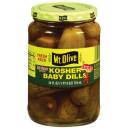 Mt. Olive Kosher Baby Dills Hot Sauce Flavored Pickles, 24 fl oz