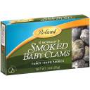 Roland Naturally Smoked Baby Clams, 3 oz