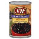S & W: 50% Less Sodium Premium Black Beans, 15 oz