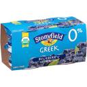 Stonyfield Organic Greek Blueberry on the Bottom Nonfat Yogurt, 4 oz, 4 count