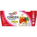 Yoplait Greek Peach Fat Free Yogurt with Granola, 6 oz, 2 count